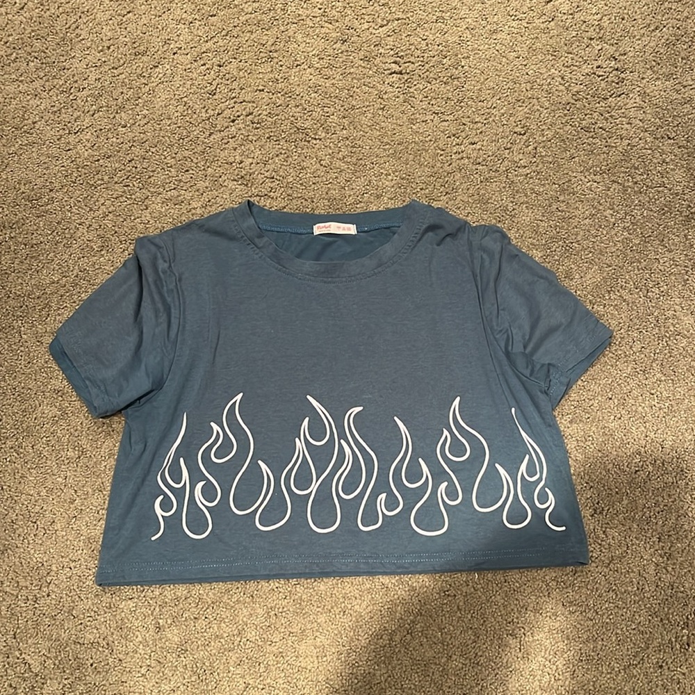 Romwe Cropped T-Shirt